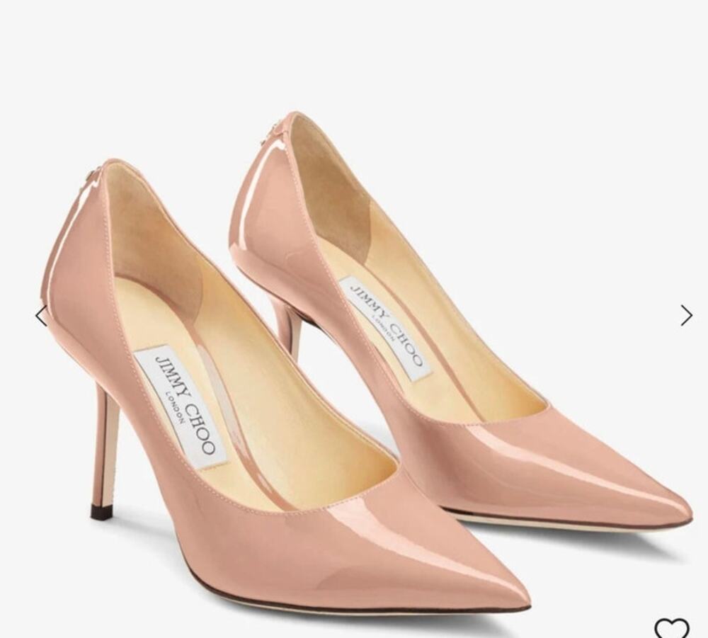 Jimmy Choo Love 100 Pumps Size 41- Patent Leather Ballet Pink